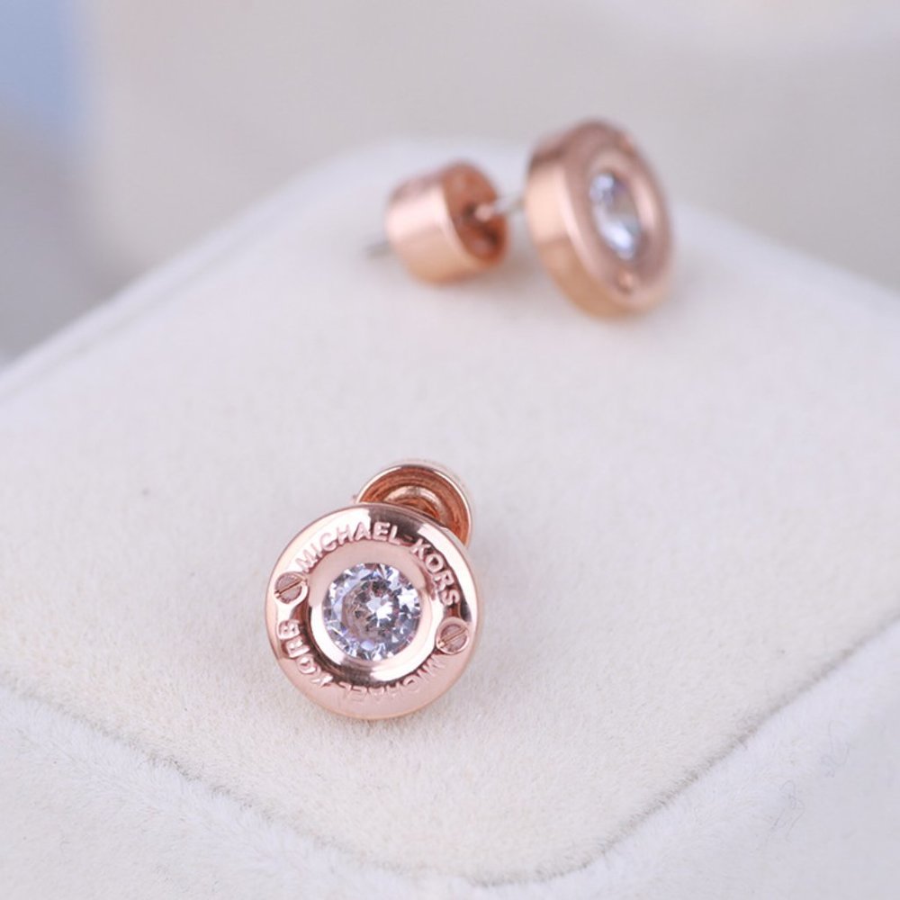 Michael Kors Classic Zircon Round Stud Earrings